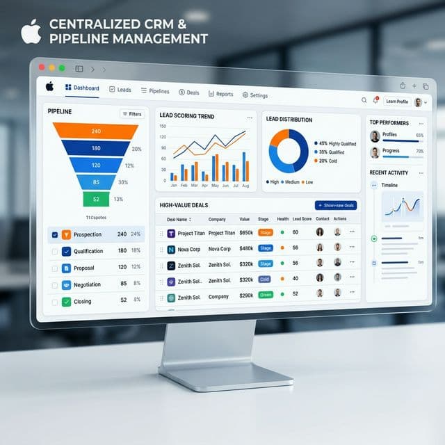 Centralized CRM & pipeline management